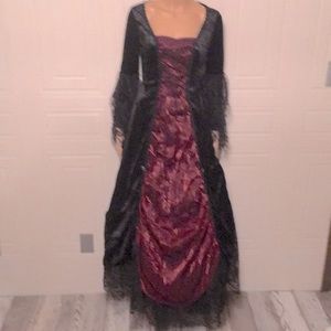 Gothic Vampiress “in character” costumes w/ long petticoat. Petticoat ups cost